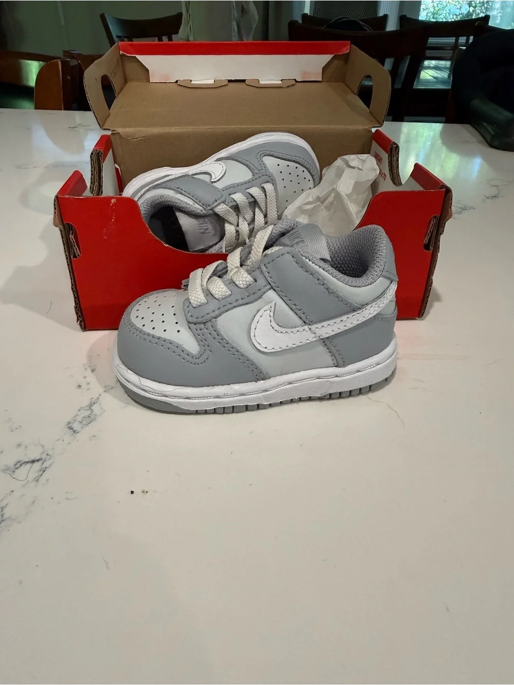 Brand New Toddler Grey and White Athletic Sneakers - Brand: